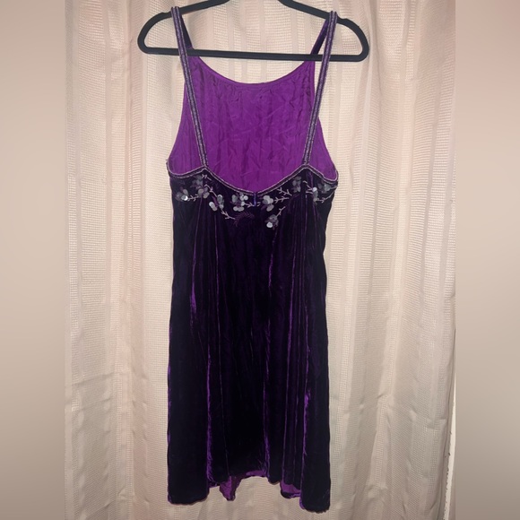 Anopia Collezioni size 8 purple velvet/silk dress - Picture 5 of 5